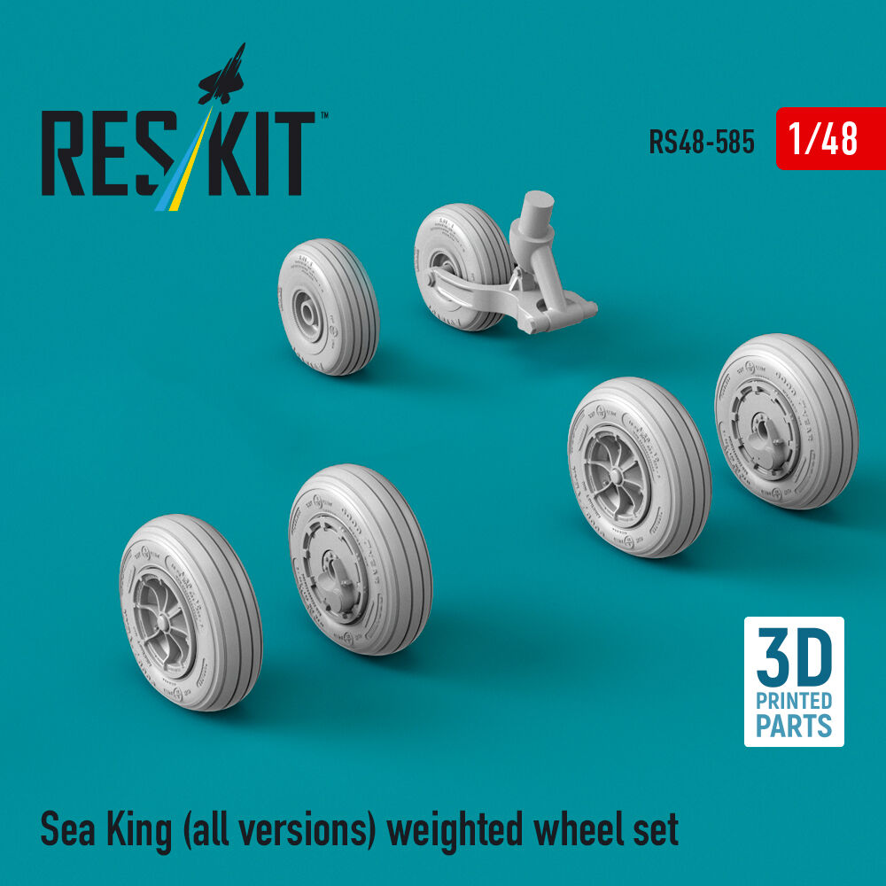 Sea King (all versions) weighted wheel set (3D Printed)