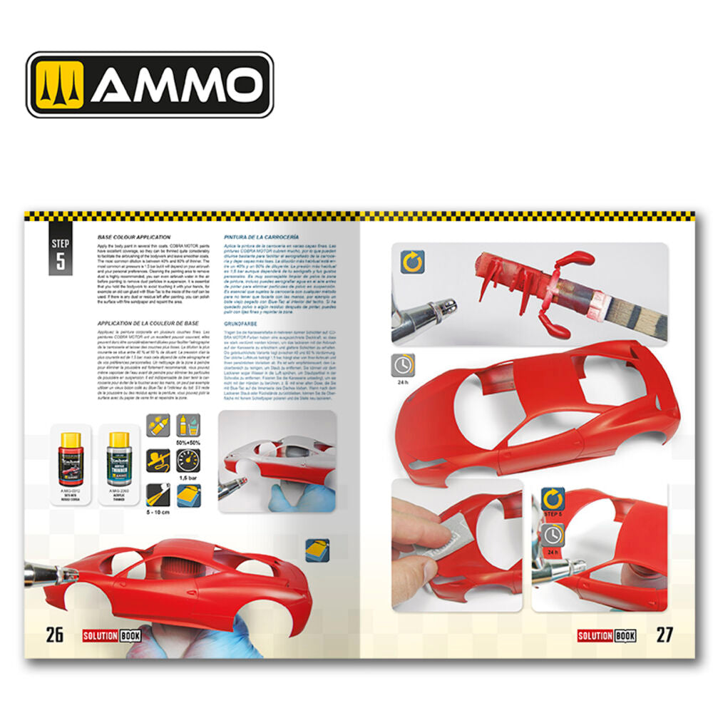 SOLUTION BOOK 24 - How to Paint and Lacquer Scale Cars (English, Castellano, Francais, Deutsch)