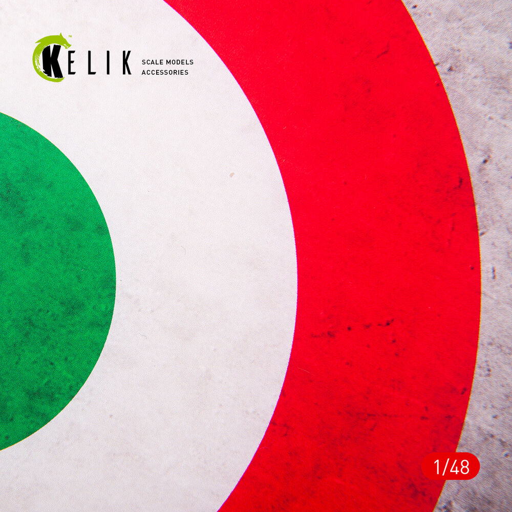 Italy Roundel - Acrylic 3 mm (240 x 240 mm) (190g) (1/72 - 1/48)