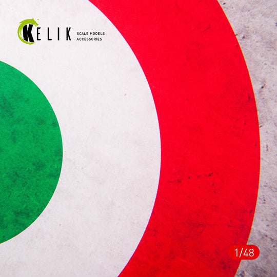 Italy Roundel - Acrylic 3 mm (240 x 240 mm) (190g) (1/72 - 1/48)