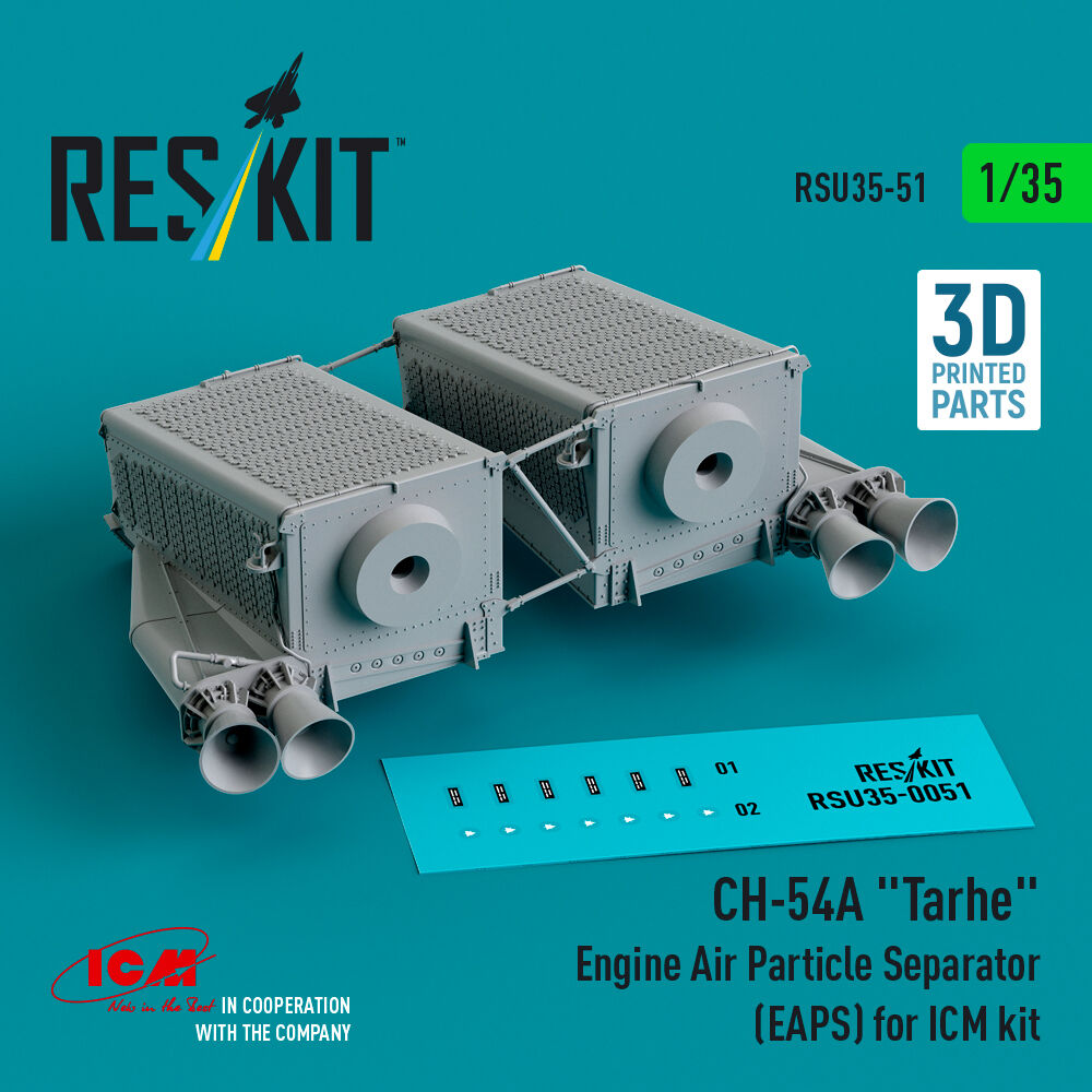 CH-54A Tarhe Engine Air Particle Separator (EAPS) for ICM kit (3D Printed)