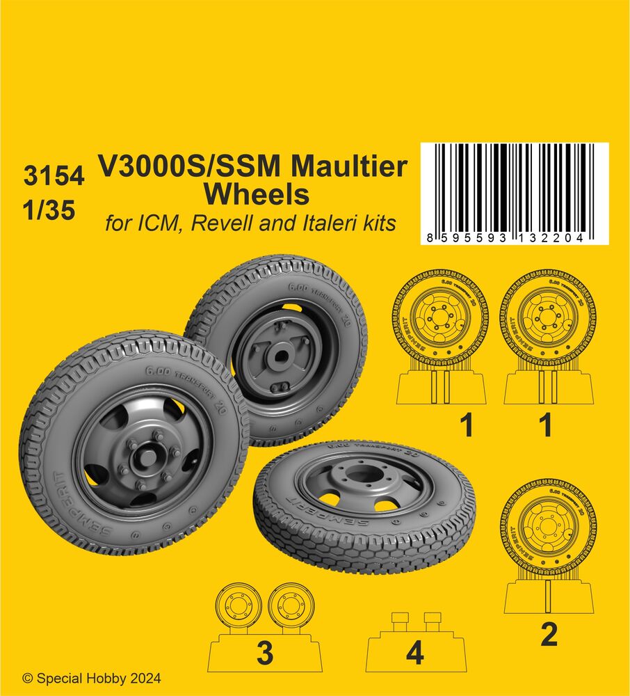 V3000S/SSM Maultier Wheels / for ICM kits
