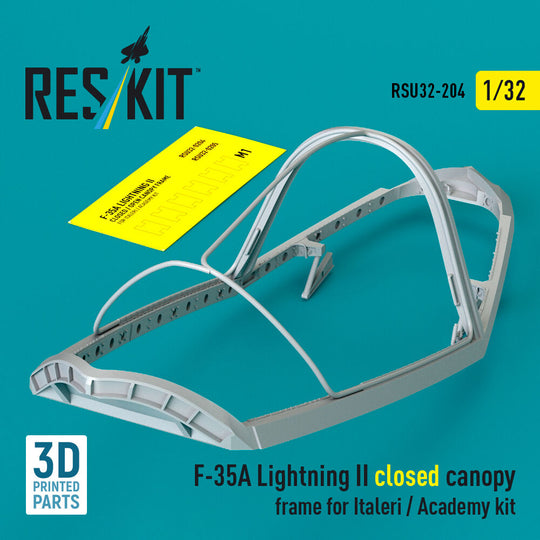 F-35A Lightning II closed canopy frame for Italeri / Academy kit (3D Printed)