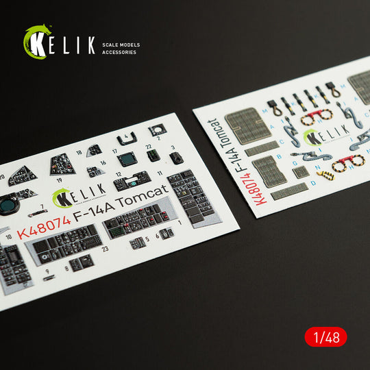 F-14A Tomcat interior 3D decals for Italeri kit