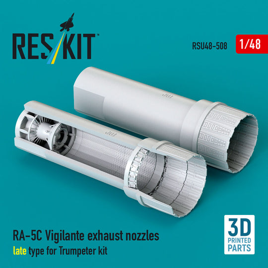 RA-5C Vigilante exhaust nozzles late type for Trumpeter kit (3D Printed)