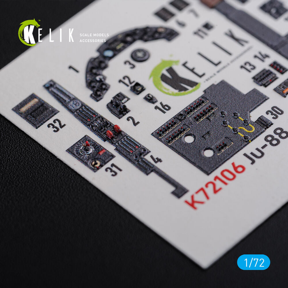 Ju-88 A-1 interior 3D decals for Revell kit