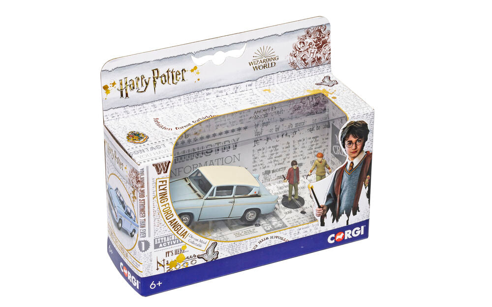 Harry Potter -  Enchanted Ford Anglia w/Harry and Ron figures