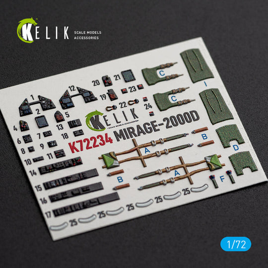 Mirage-2000D - interior 3D decals for Dream Model