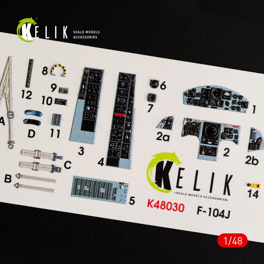 F-104J Starfighter interior 3D decals for Kinetic kit