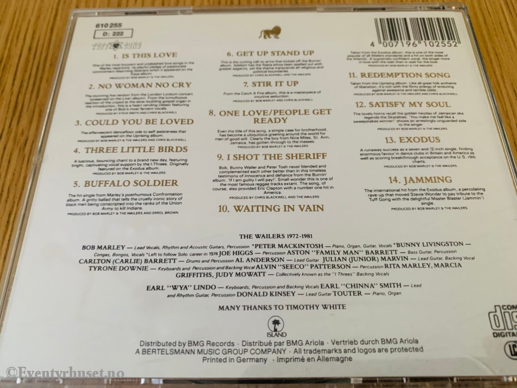 Bob Marley & The Wailers Legend (The Best Of Wailers). 2002. Cd. Cd