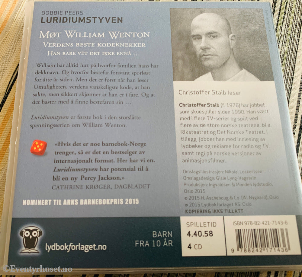 Bobbie Peers. Luridiumstyven. Lydbok På 4 Cd.