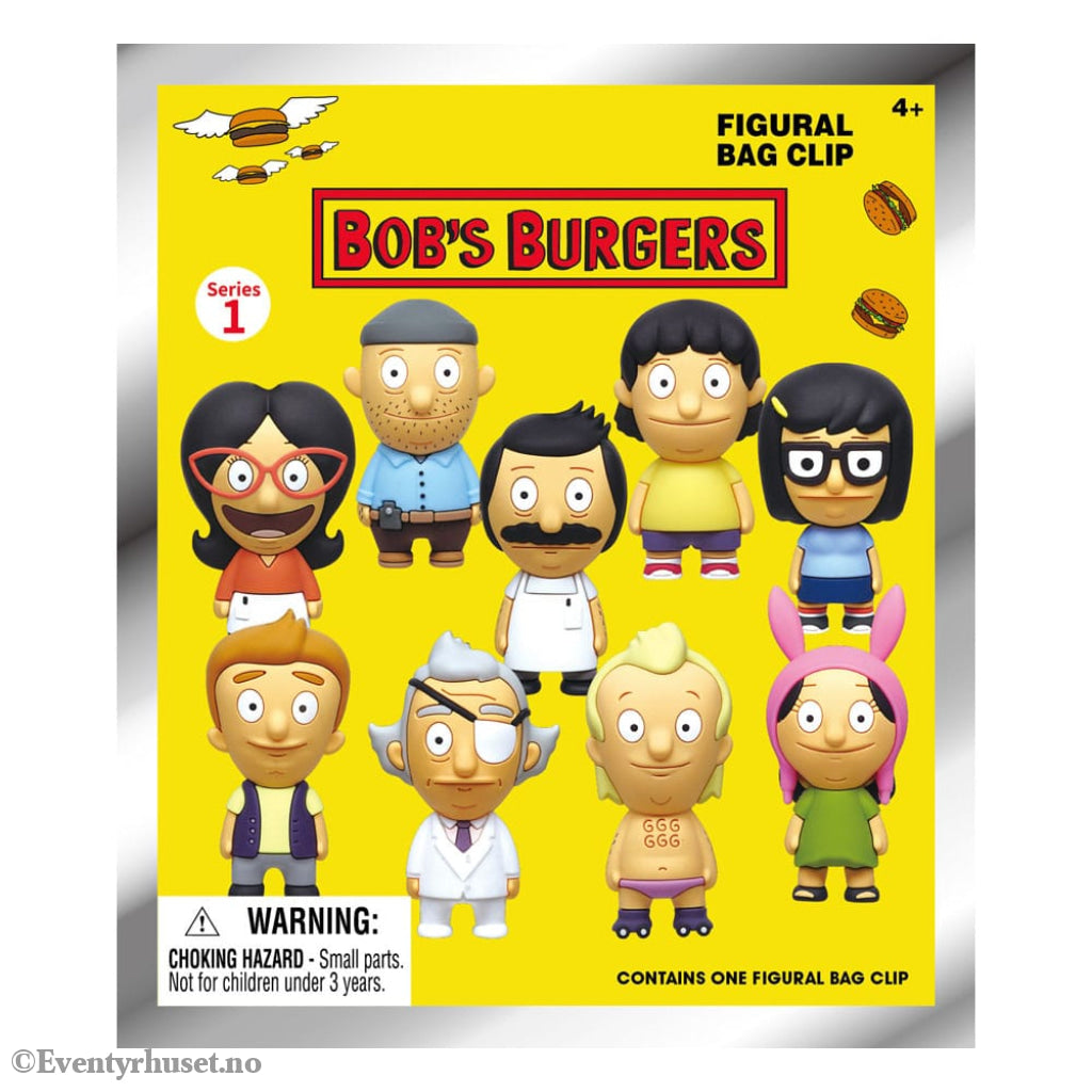Bob’s Burgers 3D Foam Bag Clips Series 1 Display (24) Fashion & Accessories