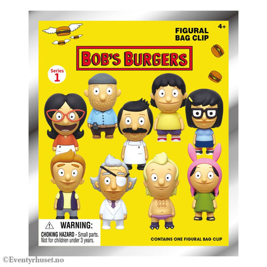 Bob’s Burgers 3D Foam Bag Clips Series 1 Display (24) Fashion & Accessories