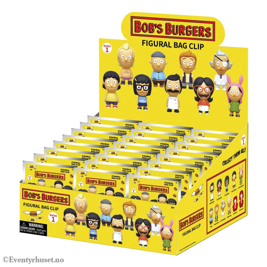 Bob’s Burgers 3D Foam Bag Clips Series 1 Display (24) Fashion & Accessories