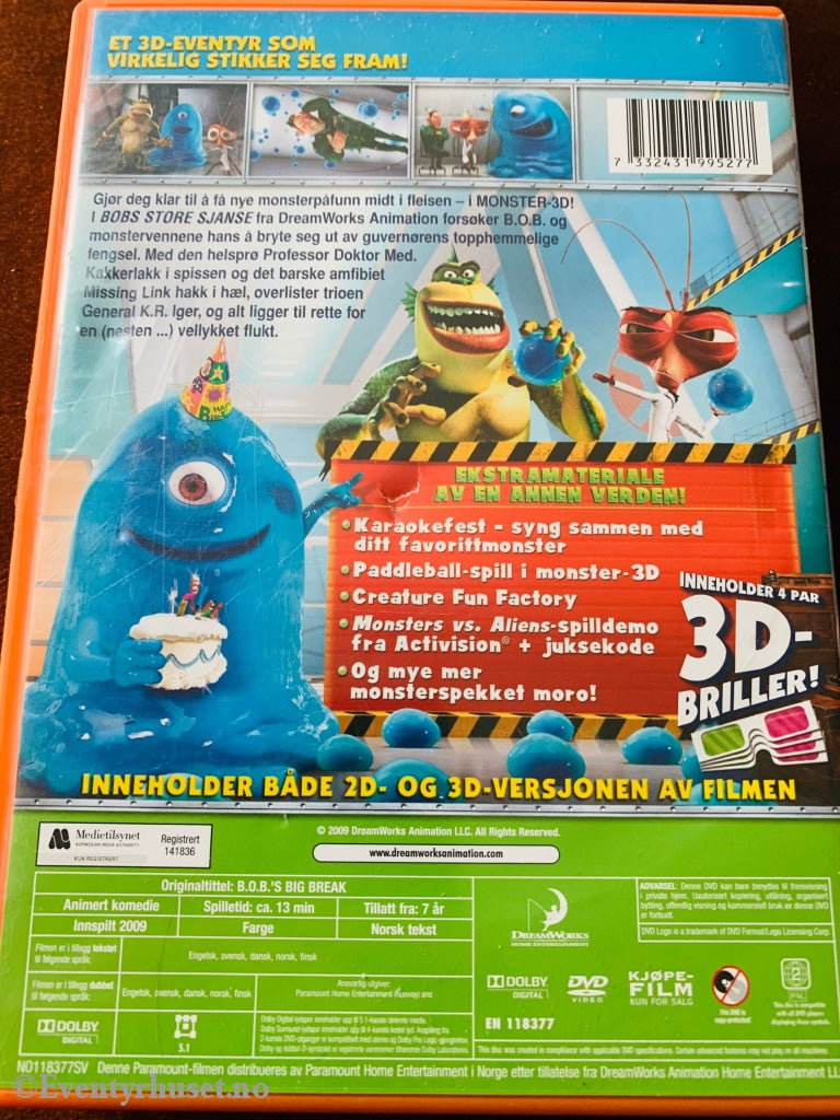 Bob´s Store Sjanse I Monster-3D. Dvd. Dvd