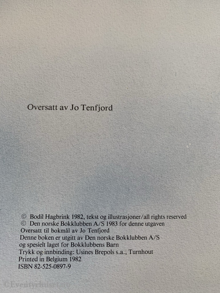 Bodil Hagbrink. 1982. Hjemme På Vidda Med Reinflokken Flyttefot. Fortelling