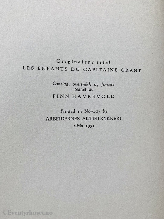 Bokfink-Serien: Jules Verne. 1951. Kaptein Grants Barn. Fortelling