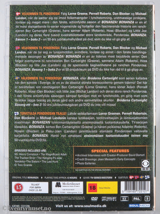 Bonanza: The Official First Season Box 2 (1959). DVD. Manga Entertainment