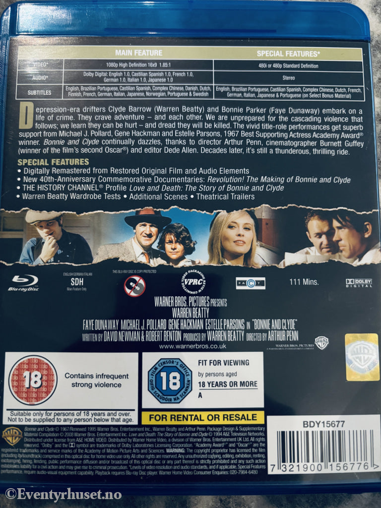 Bonnie and Clyde. Blu-ray.