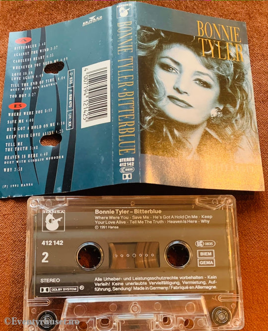 Bonnie Tyler. 1991. Bitterblue. Kassett. Kassett (Mc)
