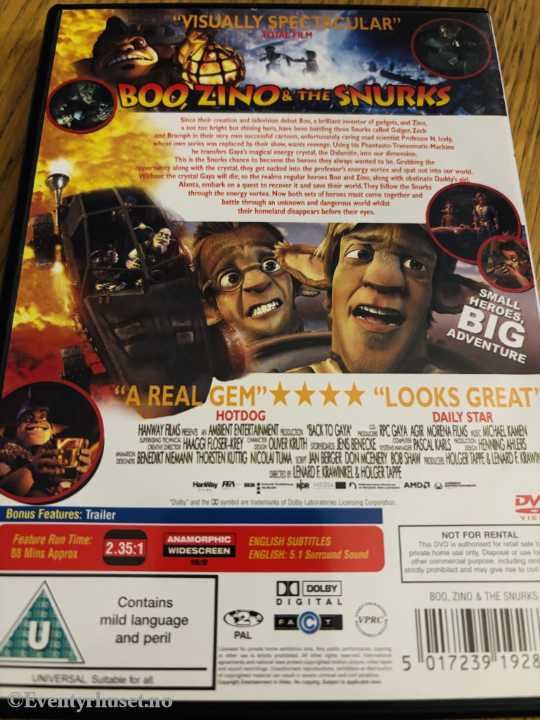 Boo Zino & The Snurks (2004) . DVD.