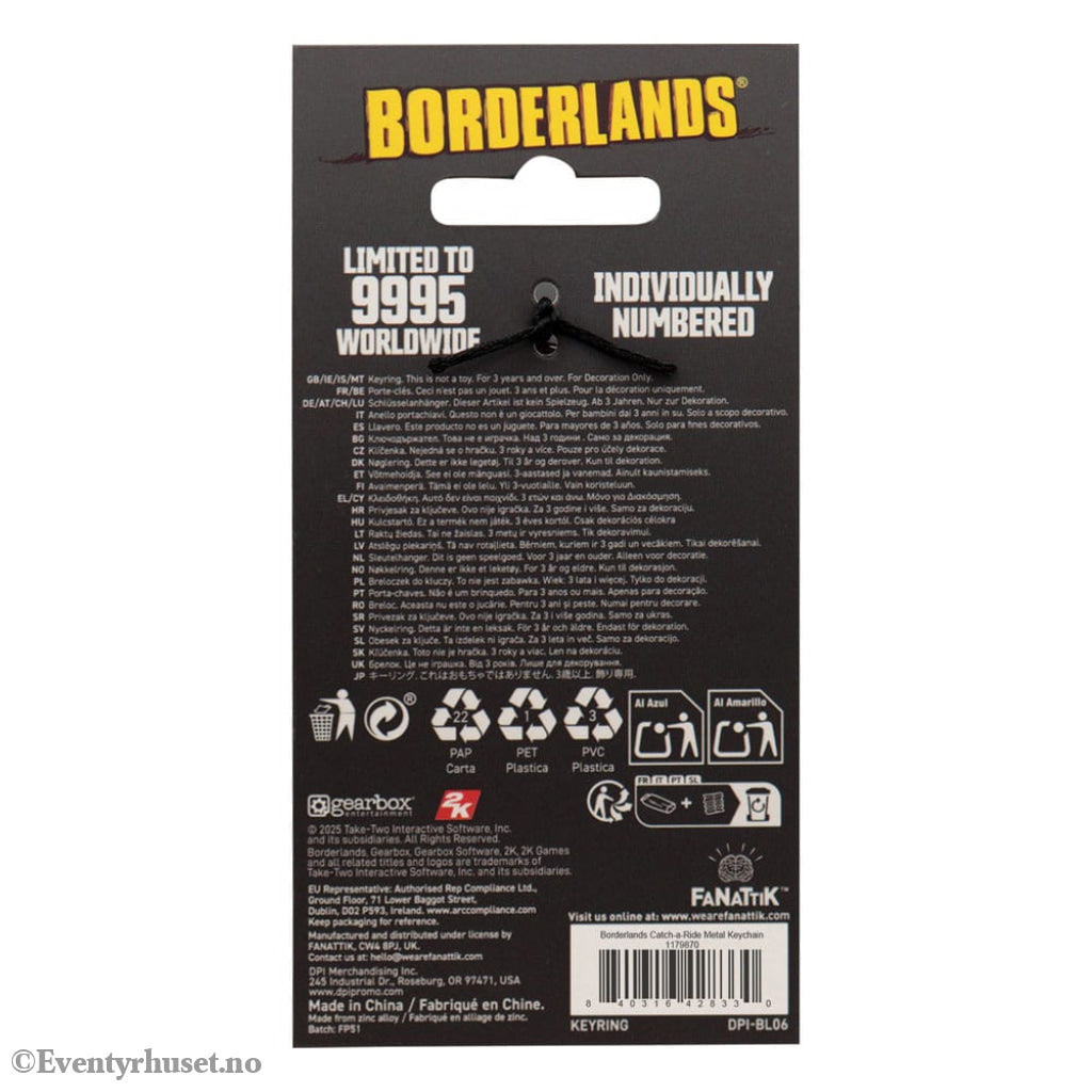 Borderlands Keychain Catch-A-Ride Limited Edition Fashion & Accessories