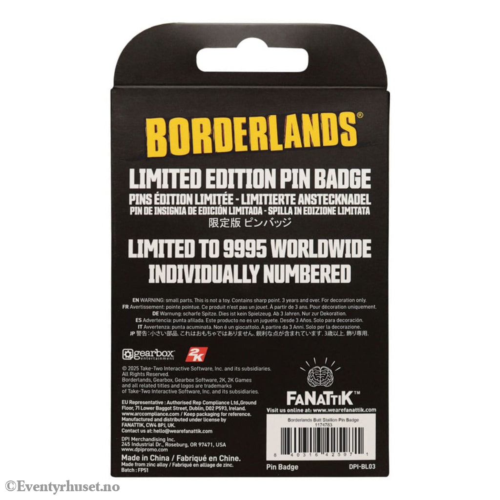 Borderlands Pin Badge Butt Stallion Limited Edition Fashion & Accessories