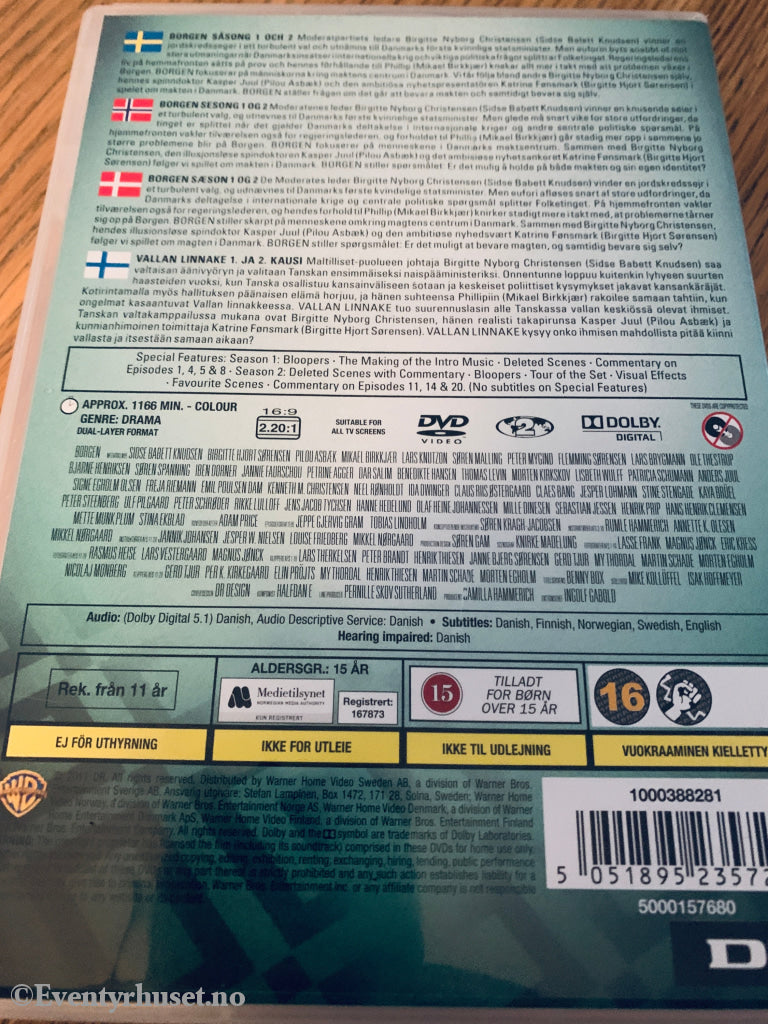 Borgen – Sesong 1 og 2. 2011. DVD samleboks