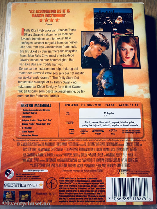 Boys Don´t Cry. 1999. Dvd. Dvd