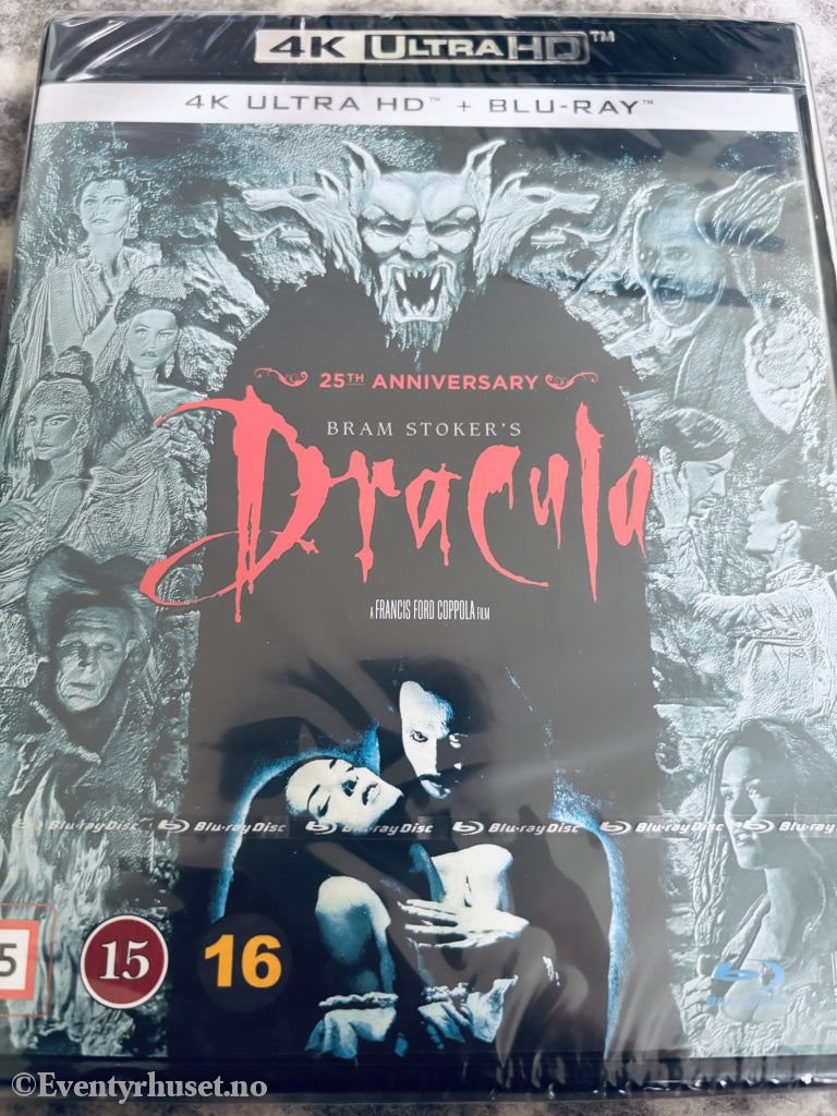Bram Stoker's Dracula (25th Anniversary). 1992. 4K Ultra HD + Blu-ray. Ny i plast!