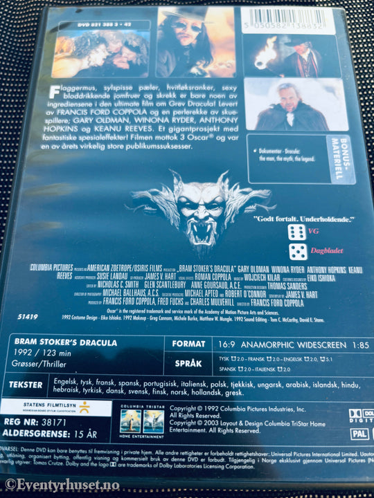 Bram Stoker's Dracula. DVD.