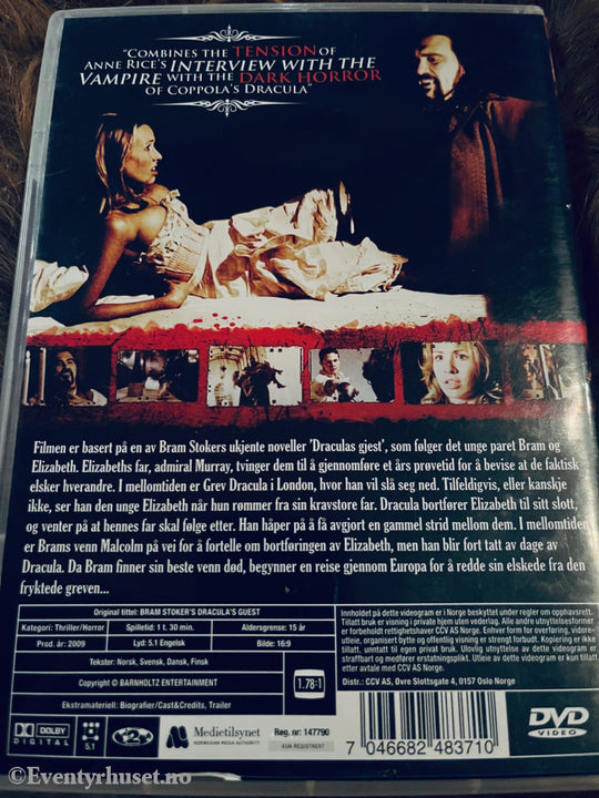 Bram Stokers Dracula’s Guest. 2009. Dvd. Dvd