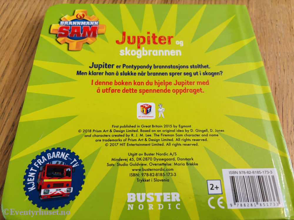 Brannmann Sam. Jupiter og skogbrannen. Bok.