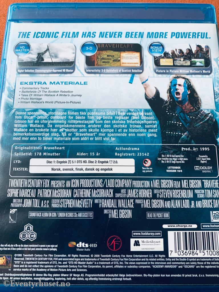 Braveheart. Blu-Ray. Blu-Ray Disc