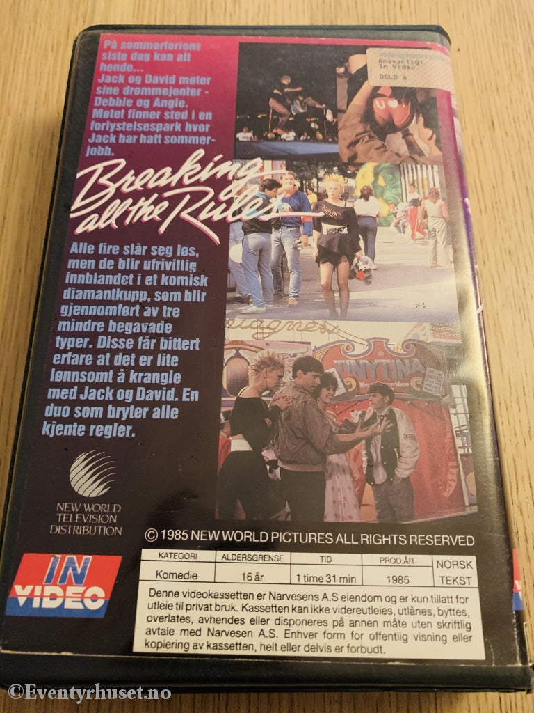 Breaking All The Rules. 1985. Vhs Big Box.
