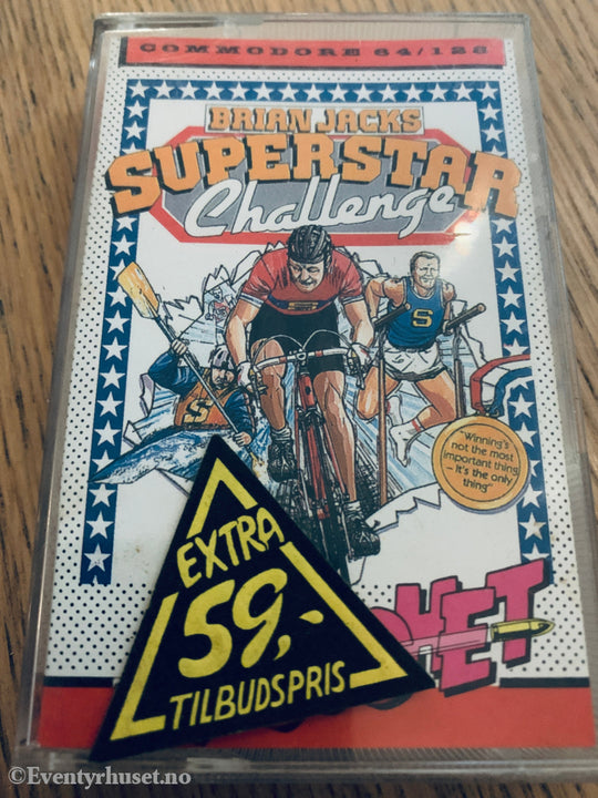 Brian Jacks Superstar Challenge (1985). Commodore 64 (C64) spill solgt i Norge!