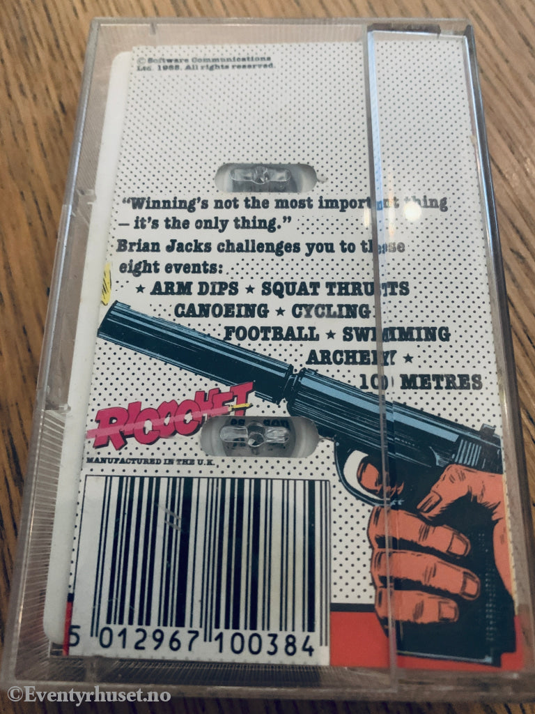 Brian Jacks Superstar Challenge (1985). Commodore 64 (C64) spill solgt i Norge!