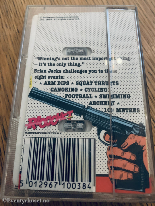 Brian Jacks Superstar Challenge (1985). Commodore 64 (C64) spill solgt i Norge!