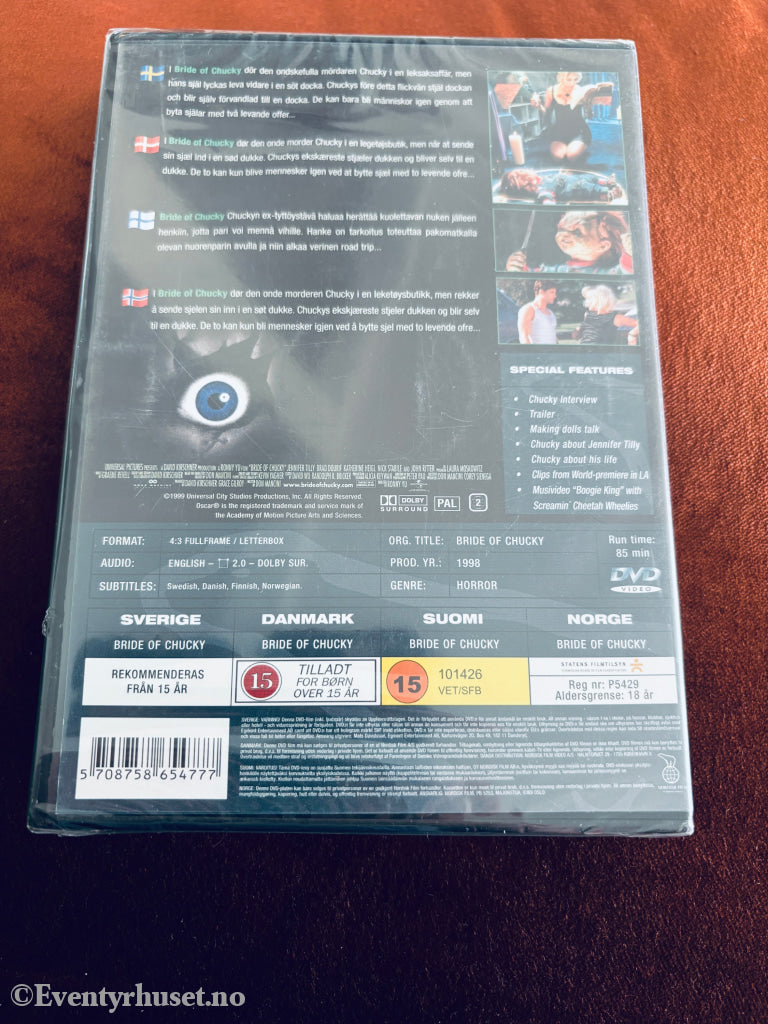 Bride of Chucky. DVD. Ny i plast!