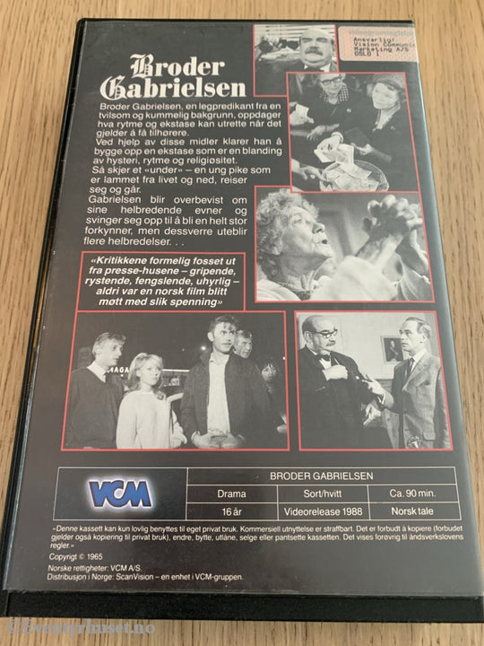 Broder Gabrielsen. 1988. Vhs Big Box.