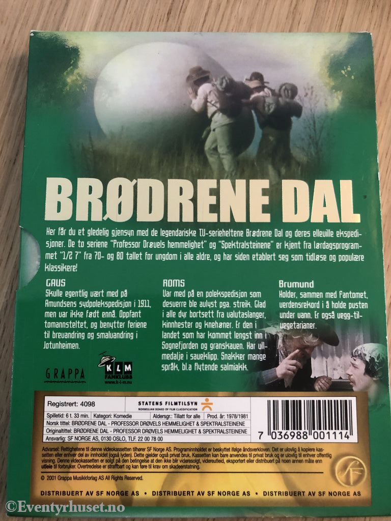 Brødrene Dal - Professor Drøvels Hemmelighet & Spektralsteinene. 1978/1981. Dvd Samleboks.