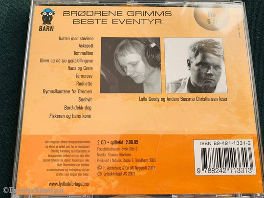 Brødrene Grimms Beste Eventyr. Lydbok På 2 Cd.