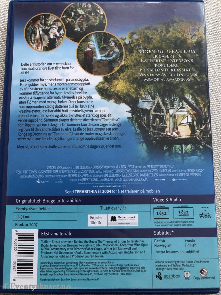 Broen Til Terabithia. 2007. Dvd. Dvd