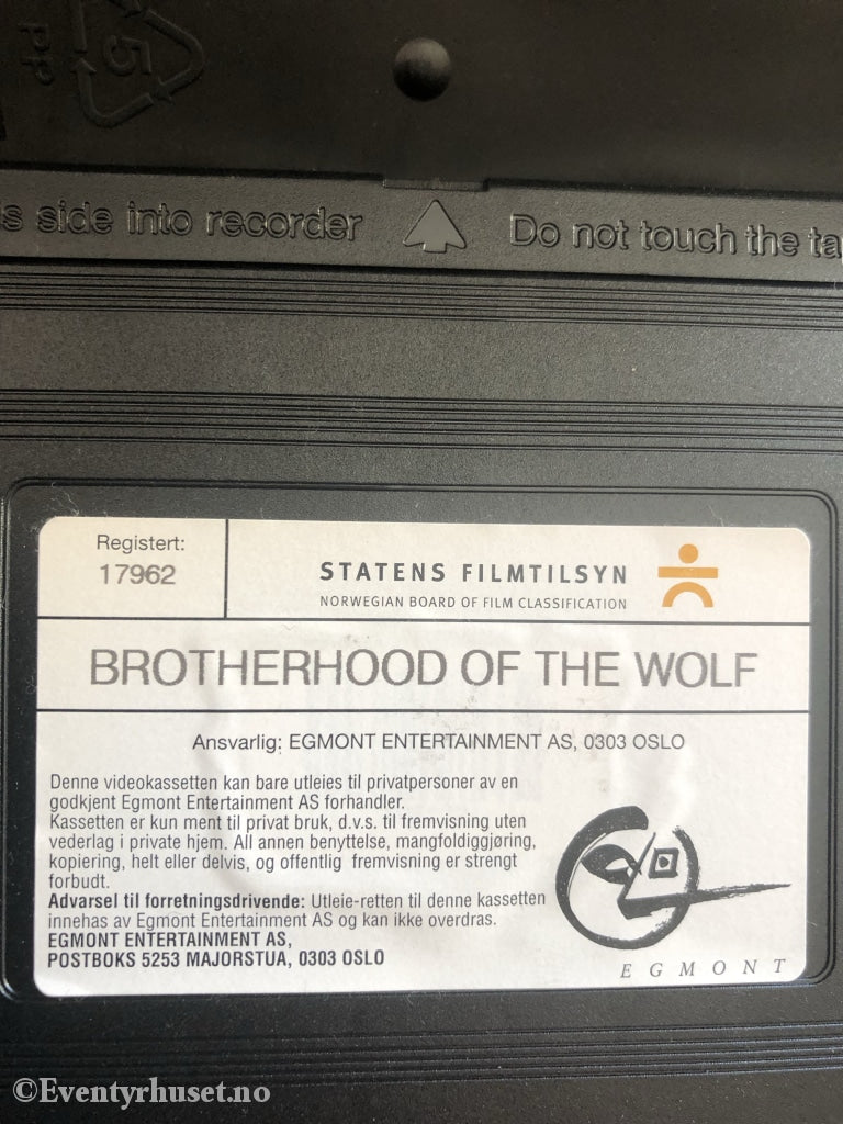 Brotherhood Of The Wolf - Ulvenes Klan. 2001. Vhs. Vhs