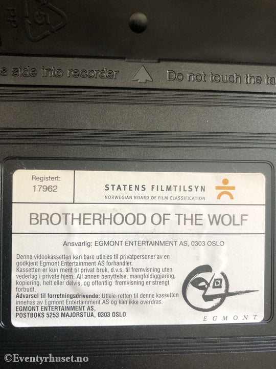 Brotherhood Of The Wolf - Ulvenes Klan. 2001. Vhs. Vhs