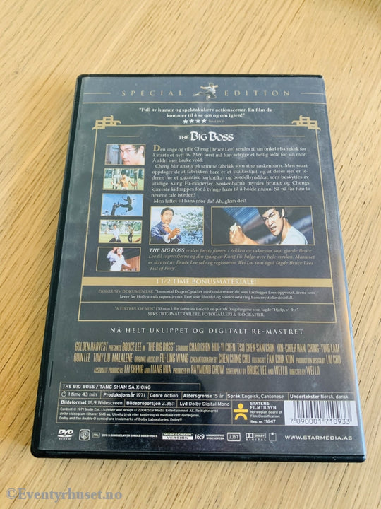 Bruce Lee - The Big Boss. Dvd. Dvd