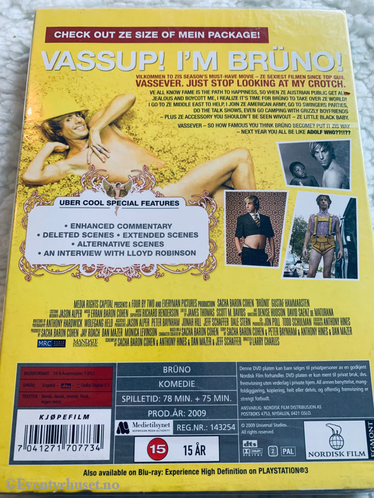 Brüno (2009). DVD.