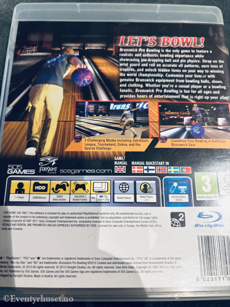Brunswick Pro Bowling. PS3.