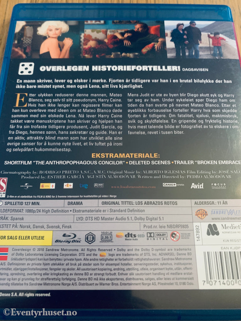 Brutte omfavnelser (2009). Blu-Ray.