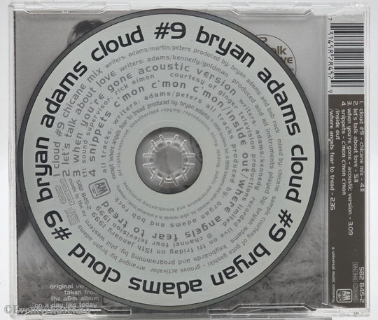 Bryan Adams. 1998. Cloud #9. CD singel